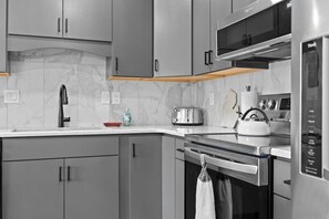 Fridge, microwave, oven, stovetop - Slabtown 203 Downtown Location with Two Balconies! (Traverse City)