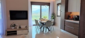 Dining - Villa ArGia with private pool and terraces with mountain & sea views in Chania (Exopoli, Chania)