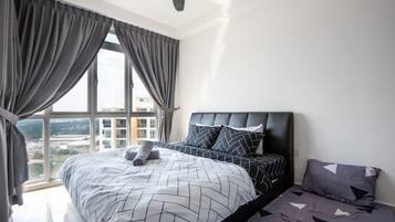 3 slaapkamers, een strijkplank/strijkijzer, wifi, beddengoed