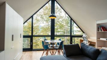 TV, fireplace, offices