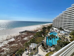 A resort with a pool, beach, and ocean view. - Gulf Front Condo with Stunning Views! (Pensacola)
