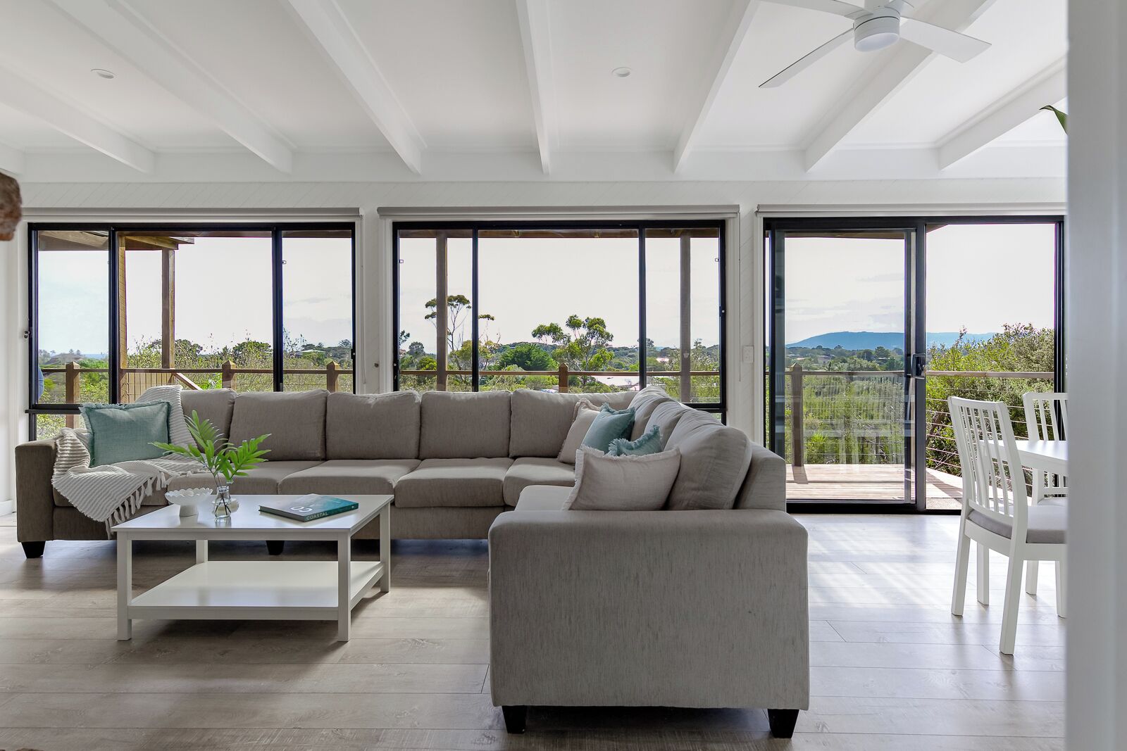 Smart TV, fireplace, DVD player