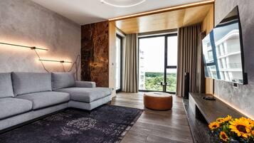 2 bedrooms, blackout drapes, soundproofing, iron/ironing board