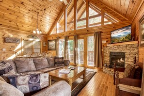 Cabin, 3 Bedrooms | Living area - Enchanted View Lodge 3 Bedroom Cabin by RedAwning (Gatlinburg)
