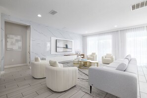 Living area - Wonderful House at Encore Resort (Kissimmee)