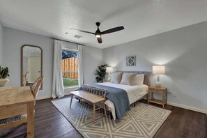 6 bedrooms, iron/ironing board, travel cot, free WiFi