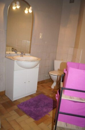 Douche, serviettes fournies