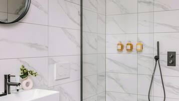 Designer toiletries, hair dryer
