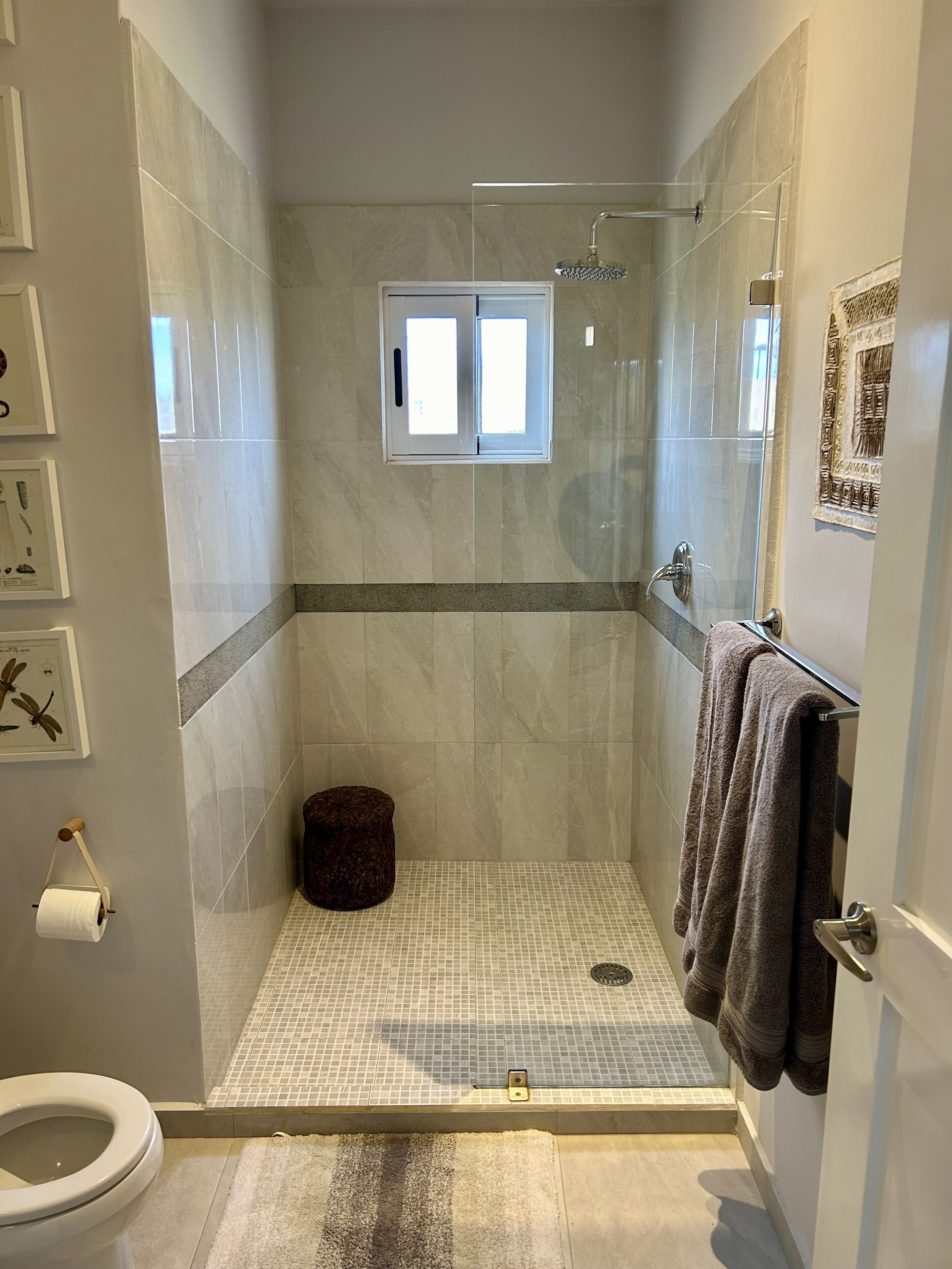 Towels, soap, toilet paper