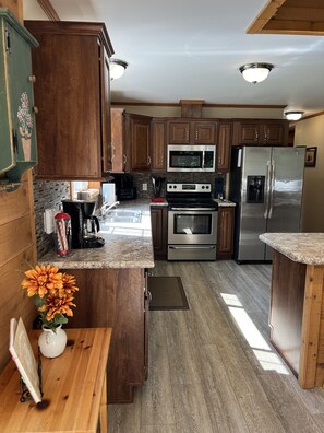 Fridge, microwave, oven, stovetop - Home Plate - Immaculate home, new construction near CDP (Coopertown)