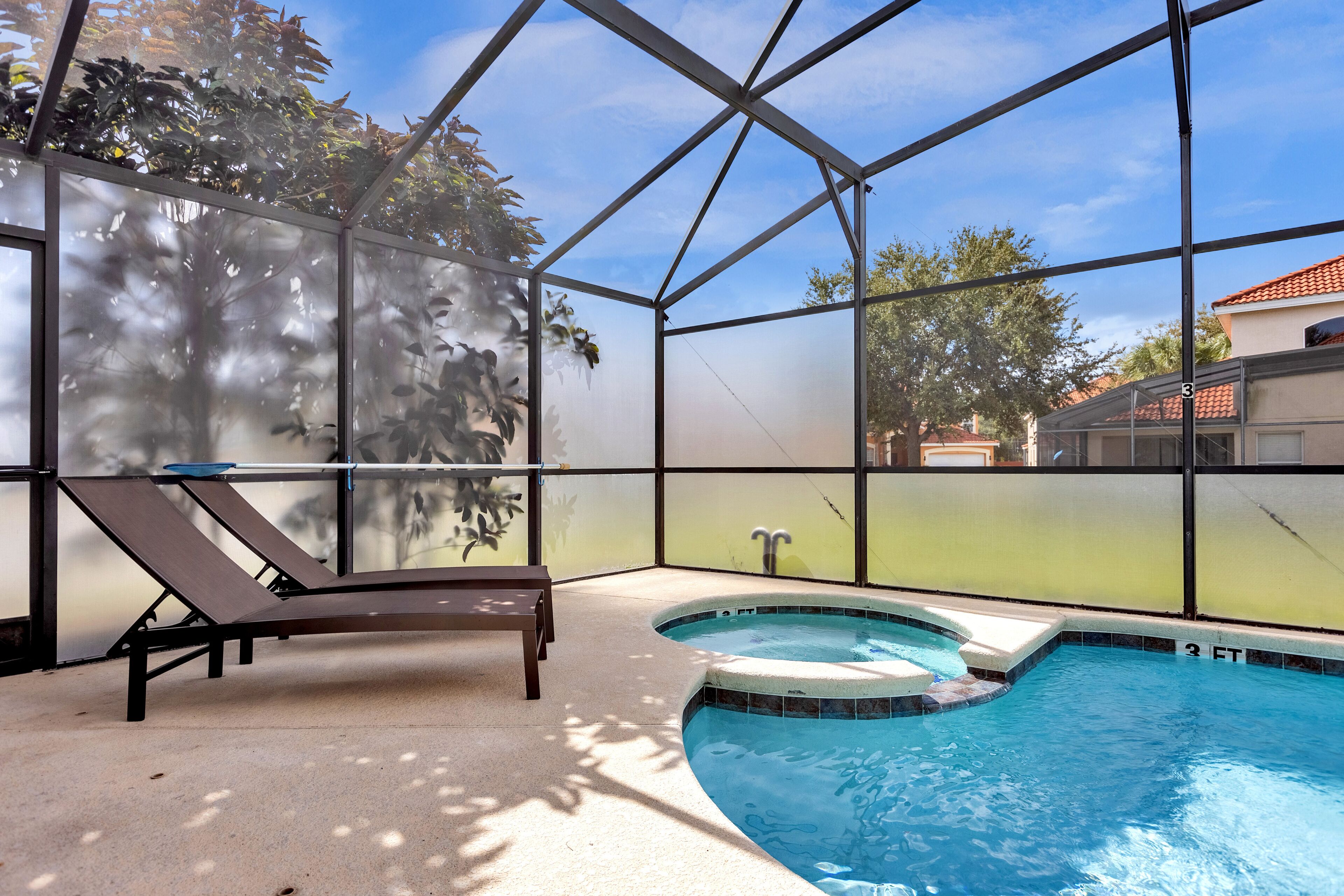 Piscine extérieure, piscine chauffée