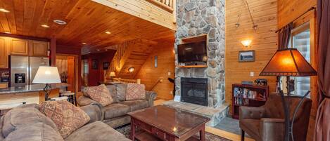 TV connectée, cheminée, baby-foot