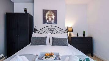 2 bedrooms, iron/ironing board, travel crib, WiFi