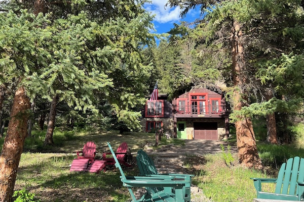 Very special cabin with 150 ft of riverfront, your own "park like" setting