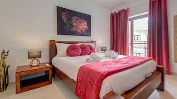 2 bedrooms, desk, iron/ironing board, travel cot