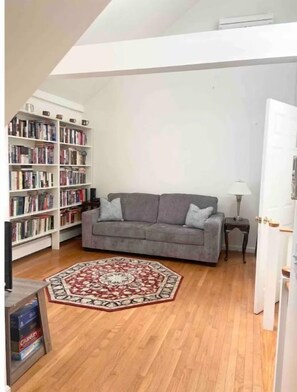 Smart TV, libros y estéreo