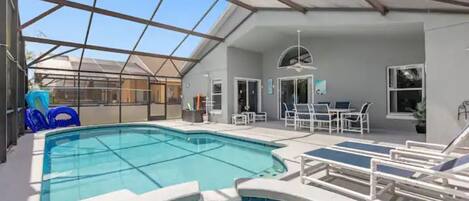 Outdoor pool, a heated pool