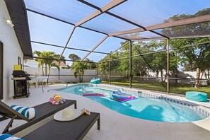 A heated pool