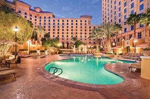 Outdoor pool, a heated pool