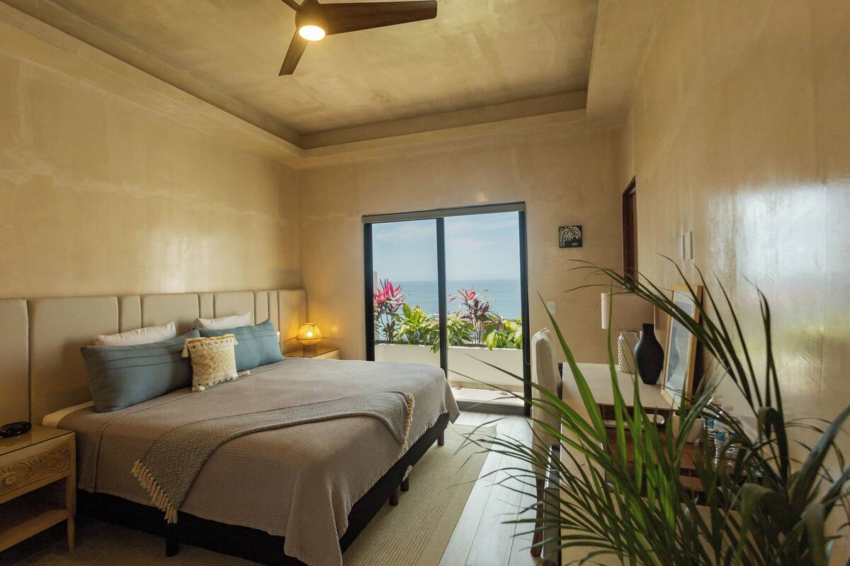 Vista Hermosa - Deluxe Ocean View | Draps en coton égyptien, literie de qualité supérieure, surmatelas