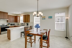 Microwave, dishwasher, toaster, highchair - Manor Vacation Rental w/ Yard: 17 Mi to Austin! (Manor)