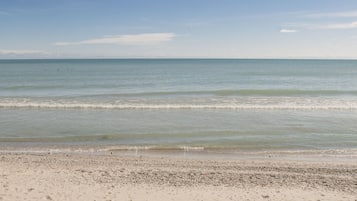 Plage, chaises longues, serviettes de plage