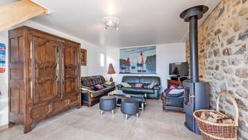 TV, fireplace, ping pong