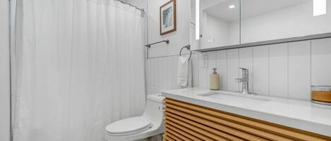 Secador de pelo, toallas