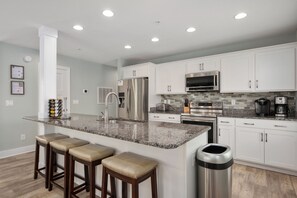 Fridge, microwave, oven, stovetop - Currituck Cottage: Semi-Oceanfront, Private Hot Tub, Community Pool Access! (Nags Head)