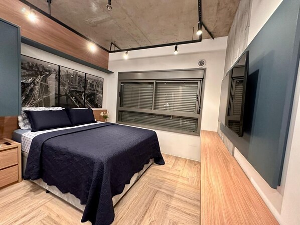 Leilighet – deluxe | 1 soverom, memory foam-senger, individuelt innredet og skrivebord