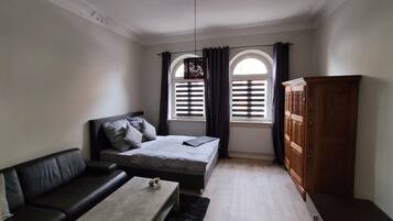 1 bedroom, iron/ironing board, bed sheets