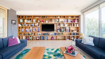 TV, video games, books, stereo