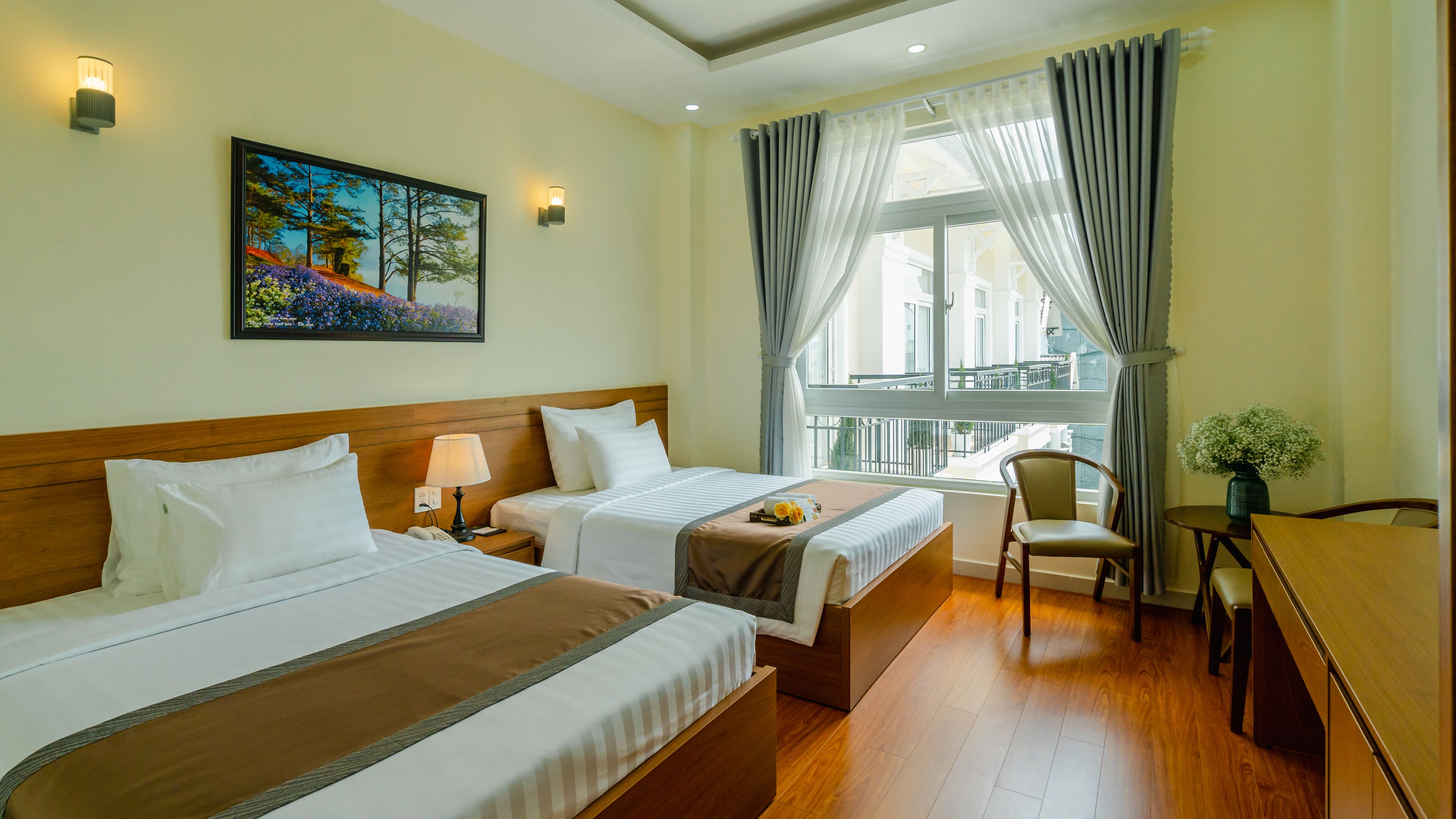 Standard Double or Twin Room | Premium bedding, in-room safe, desk, laptop workspace