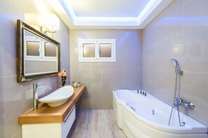 Douche, serviettes fournies