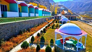 Outdoor banquet area