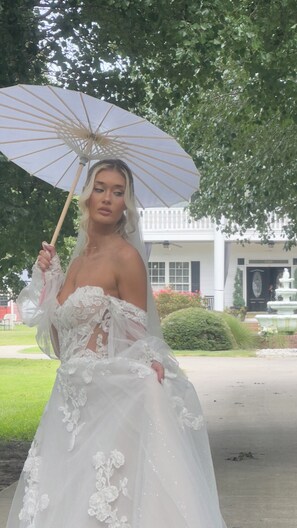 Outdoor banquet area