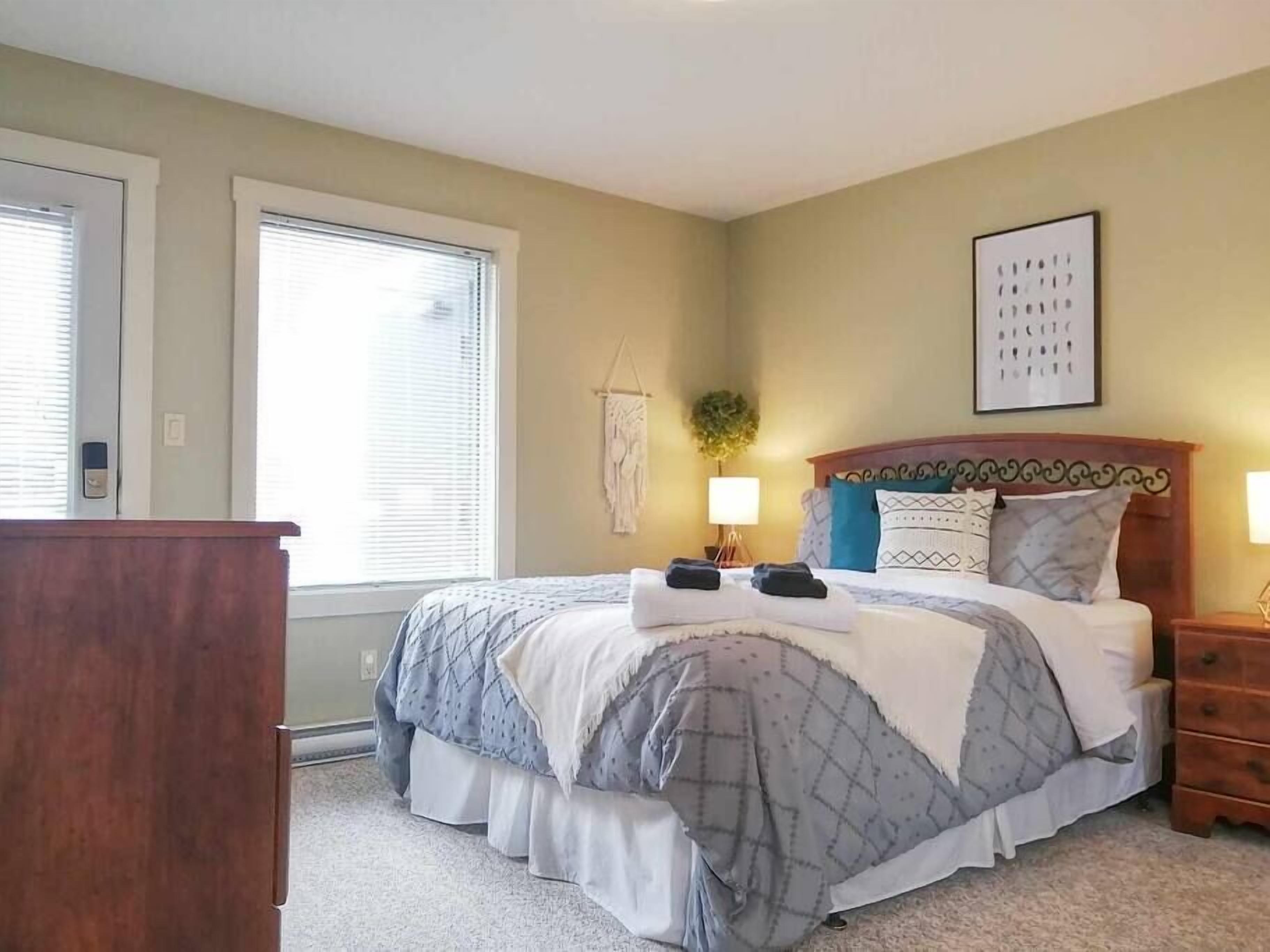 2 bedrooms, iron/ironing board, travel crib, WiFi