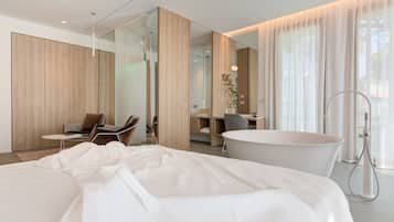 Premier-Zimmer | Hochwertige Bettwaren, Daunenbettdecken, Pillowtop-Betten, Zimmersafe