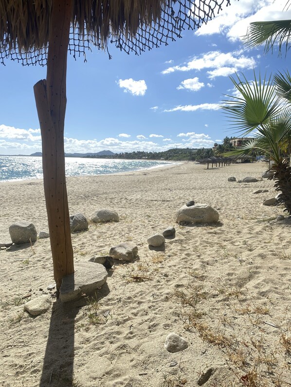 On the beach, sun loungers, beach towels - Beach Front Condo with Outstanding Views  (Los Barriles)