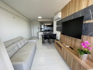 Living area - Apto pé na areia Ponta de Campina-PB (Cabedelo)