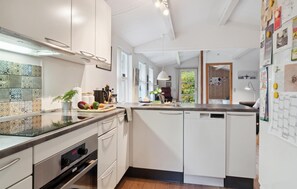 Kjøleskap, kokeplater, oppvaskmaskin og kaffetrakter/tekoker