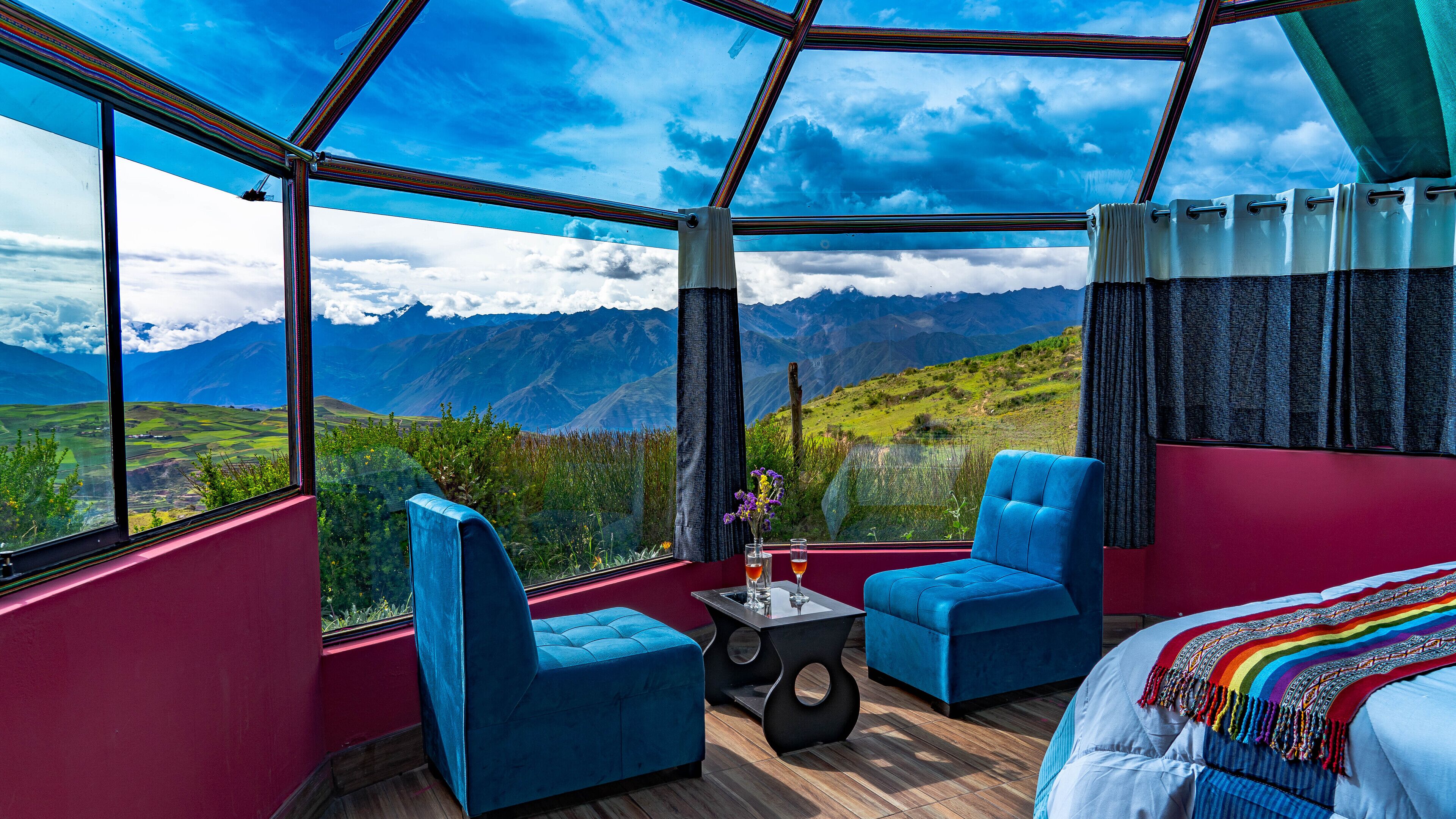 Panoramic Cabin, 1 Queen Bed, Mountain View | Bed sheets