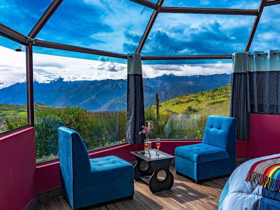 Panoramic Cabin, 1 Queen Bed, Mountain View | Bed sheets