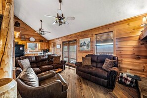 Smart TV, fireplace, table tennis, books