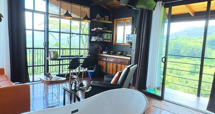 Sitting on stilts, Stuido Wow has spectacular volcano, lake & rain forest views!