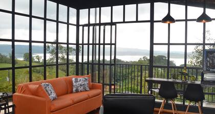 Sitting on stilts, Stuido Wow has spectacular volcano, lake & rain forest views!