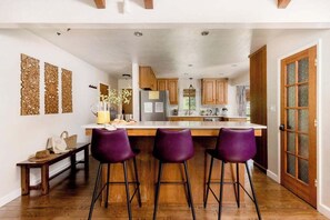 Fridge, microwave, oven, highchair