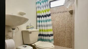Towels, soap, toilet paper