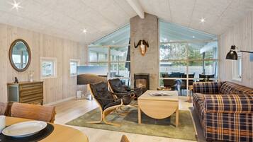 Télévision, cheminée