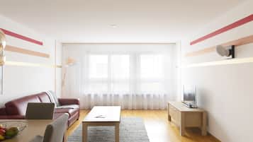 City Apartment | Living area | 40-cm TV with digital channels